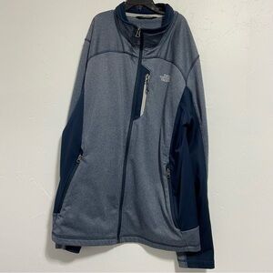 The North Face Men's Full Zip Jacket Sweatshirt Blue Large